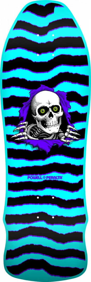 POWELL PERALTA GEEGAH RIPPER SKATEBOARD DECK - AQUA - 9.75" X 30"