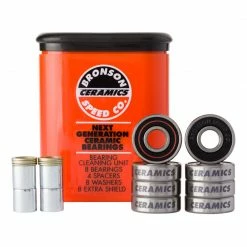 NHS BRONSON SPEED CO. CERAMIC SKATEBOARD BEARINGS - 8PK