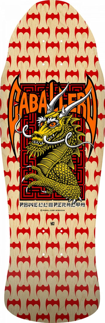 POWELL PERALTA PRO STEVE CABALLERO STREET SKATEBOARD DECK - NATURAL - 9.625" X 29.75"