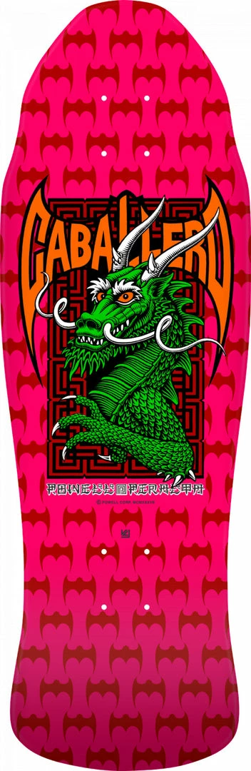 POWELL PERALTA PRO STEVE CABALLERO STREET SKATEBOARD DECK - PINK - 9.625" X 29.75"