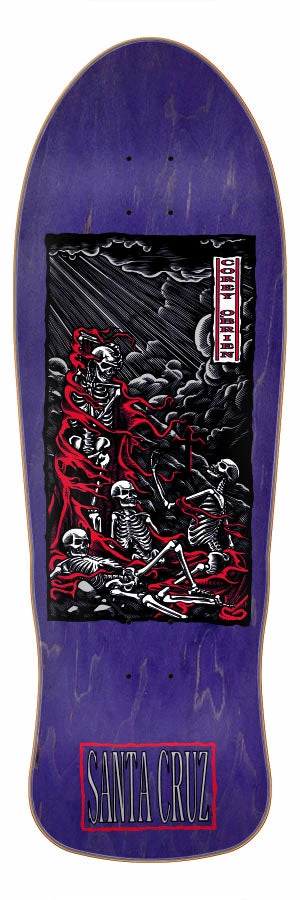 SANTA CRUZ O'BRIEN PURGATORY SKATEBOARD DECK - PURPLE STAIN