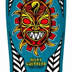 POWELL PERALTA NICKY GUERRERO MASK SKATEBOARD DECK - BLUE - 10" X 31.75"