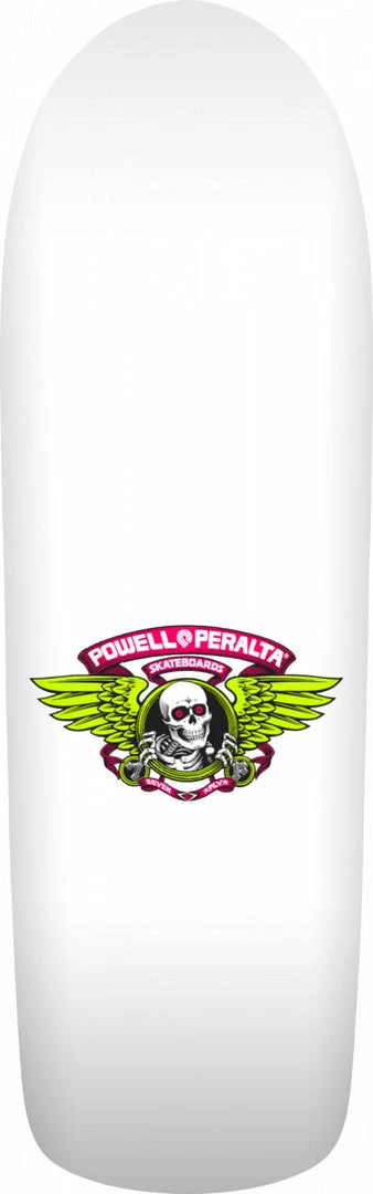 POWELL PERALTA OLD SCHOOL RIPPER SKATEBOARD DECK - WHITE/PINK - 10" X 31.75"