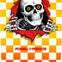 POWELL PERALTA OG RIPPER SKATEBOARD DECK - CHECKER MULTI COLOR - 10" X 30"