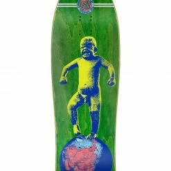 SANTA CRUZ SALBA BABY STOMPER SKATEBOARD DECK - GREEN STAIN